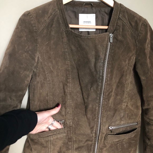 MANGO genuine leather jacket, SZ S - Picture 4 of 7